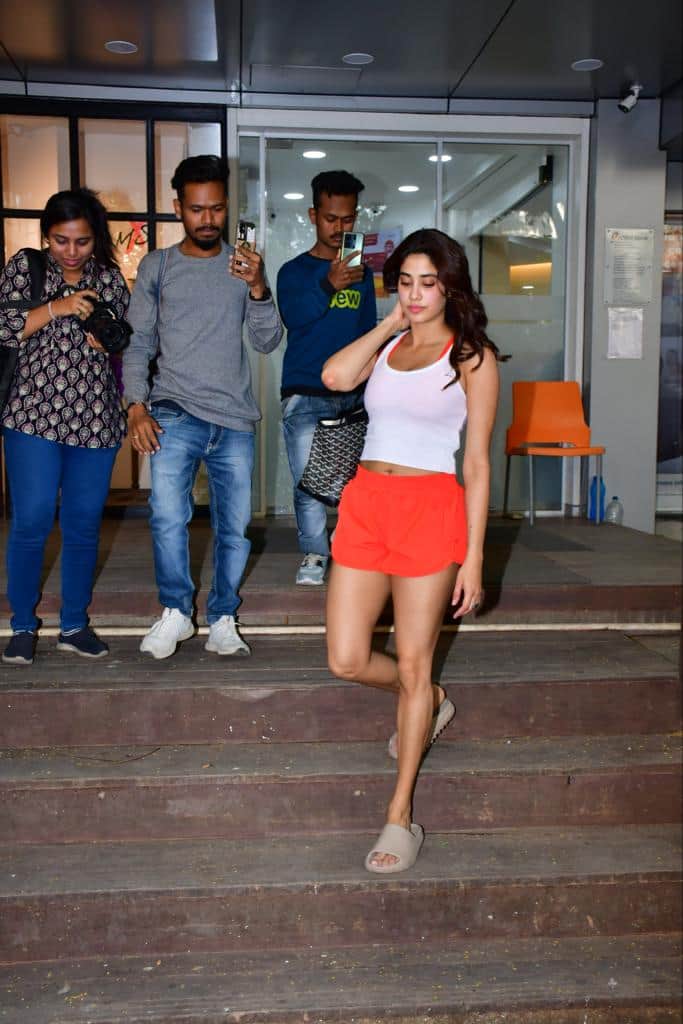 Janhvi Kapoor spotted at gym in Bandra