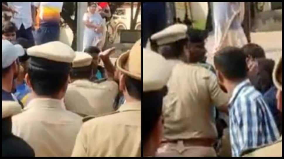 Tumakuru Dy SP slaps victims of Karnataka PSI Recruitment scam, video goes viral - WATCH