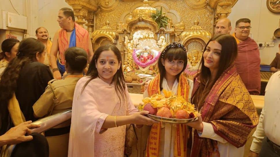 Aishwarya Rai and daughter Aaradhya Bachchan visit Siddhivinayak Temple on actress&#039;s birthday, seek blessings of Lord Ganesha - SEE PICS