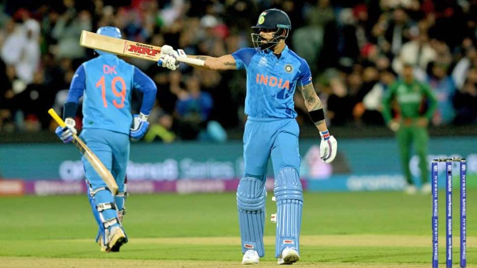 Former India captain Virat Kohli became the highest run-scorer in T20 World Cups with 1,065 runs. Kohli surpassed former Sri Lanka captain Mahela Jayawardene record. (Photo: ANI)