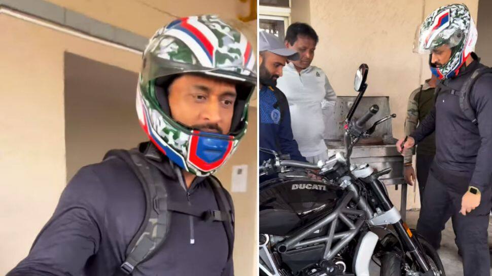 MS Dhoni autographs fan&#039;s Ducati XDiavel sports cruiser motorcycle worth over Rs 23 lakh: WATCH video