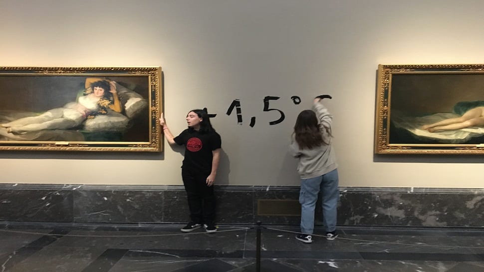 Climate activists glue themselves to famous painting by Spanish artist Francisco de Goya in Madrid&#039;s Prado Museum