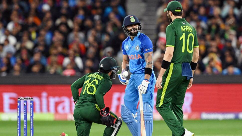 Arch-rivals India and Pakistan opened their T20 World Cup Super 12 campaign with a thrilling clash at the MCG. Virat Kohli scored a brilliant unbeaten 82 to power India to a win after Rohit Sharma's side were reduced to 31 for 4 chasing 160 to win. (Photo: ANI)