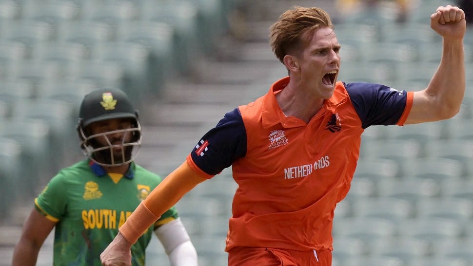 In the final day of Super 12 stage, Netherlands caused one of the biggest upsets, beating South Africa by 13 runs to send Temba Bavuma's side packing. A win for South Africa would have secured their entry into semifinals but the Proteas failed to chase down 159 runs to win in Adelaide. (Photo: ANI)