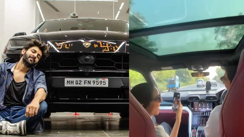 Actor Kartik Aaryan takes his Lamborghini Urus SUV out for a spin in Ahmedabad: Watch Video