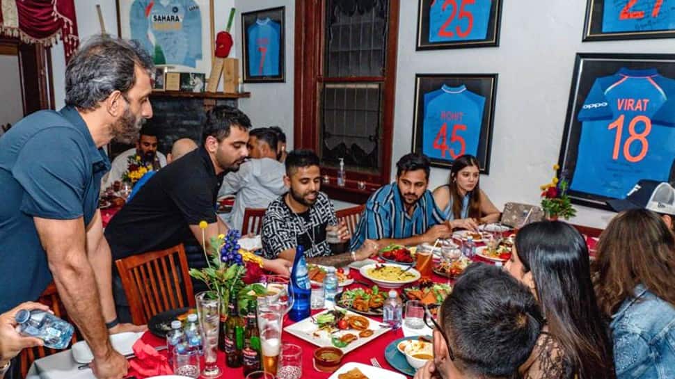 Suryakumar Yadav and Shardul Thakur during team dinner