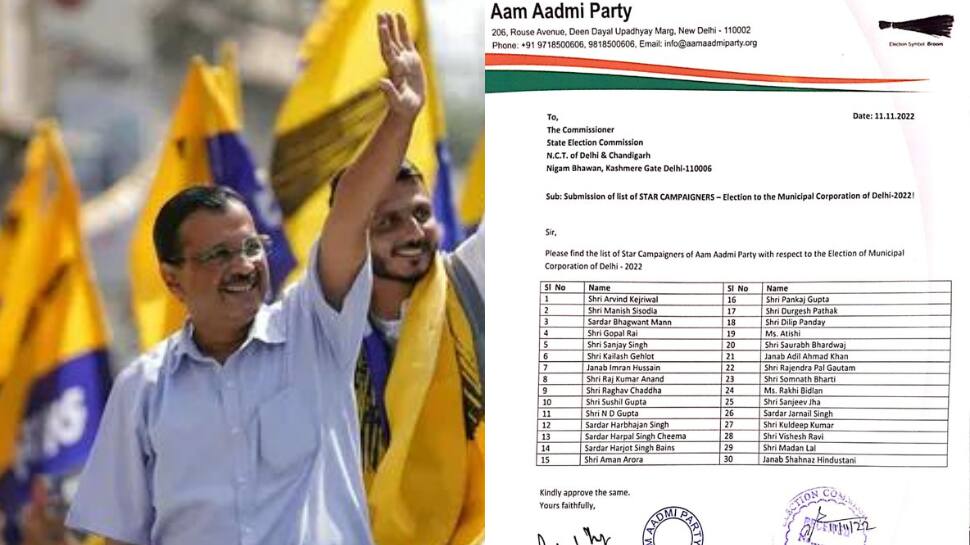 Delhi MCD Polls 2022 Arvind Kejriwal, Atishi in AAP's ‘Star