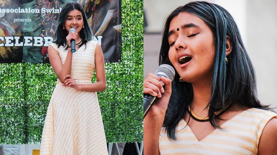 Janaki Easwar, 13-year-old Indian origin Australian singer will perform at the Melbourne Cricket Ground ahead of the ICC men's T20 World Cup 2022 final between Pakistan and England on Sunday (November 13). (Source: Twitter)
