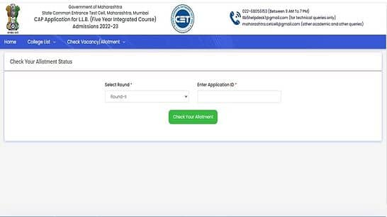 MAH LLB 5 Years CET 2022 CAP Round 2 Allotment list RELEASED on mahacet.org- Direct link to check allotment here