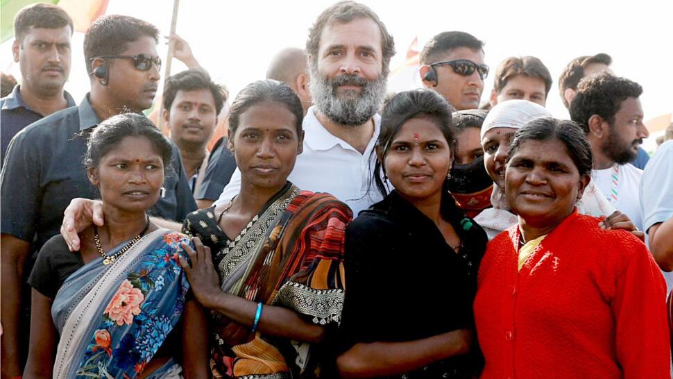 To mark Indira Gandhi&#039;s birth anniversary, only women to walk with Rahul Gandhi in Bharat Jodo Yatra