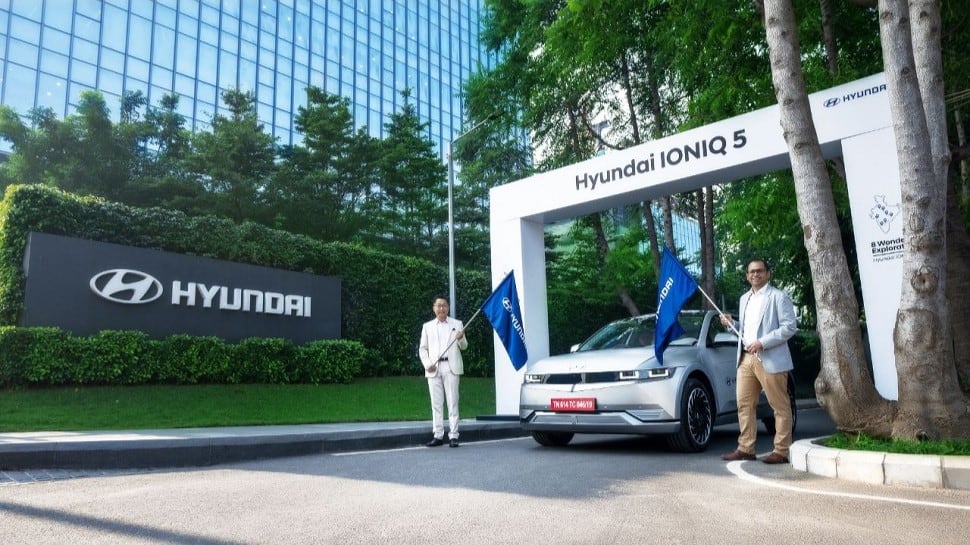 Upcoming Hyundai IONIQ 5 attempts fastest EV drive to 7 wonders of India