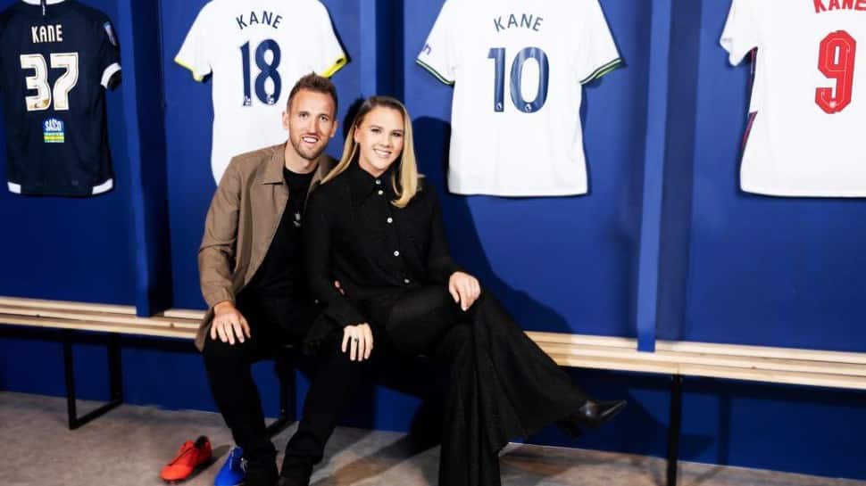 England striker and captain Harry Kane with wife Katie Goodland. Katie Goodland is a fitness instructor who has dated England striker Harry Kane since meeting in school. (Source: Twitter)