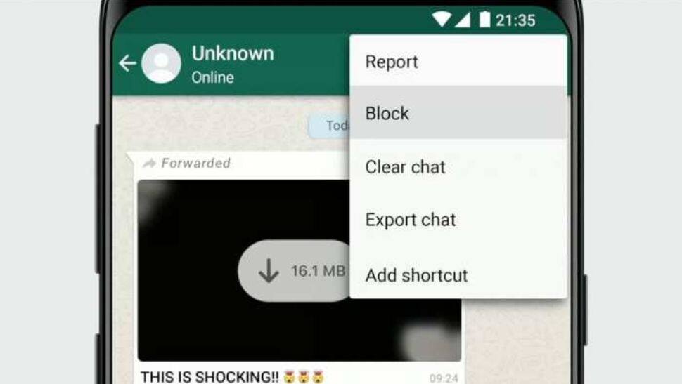 Block and Report feature