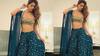 Golden Blouse and Sea Green Lehenga  