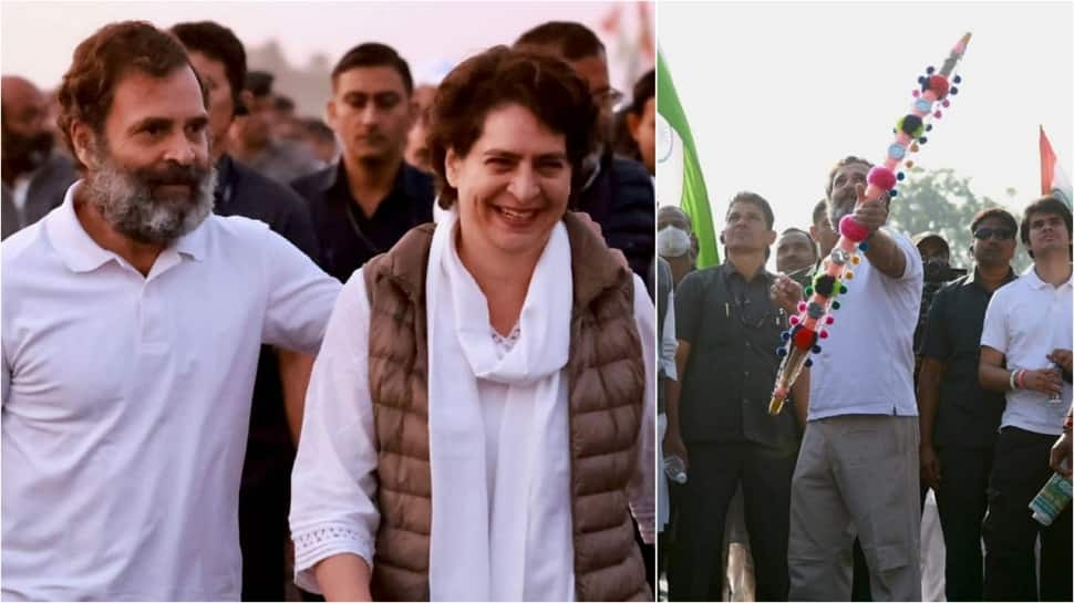 VIRAL: Rahul Gandhi turns &#039;ARCHERY COACH&#039; for Priyanka Gandhi during &#039;Bharat Jodo Yatra&#039;- WATCH