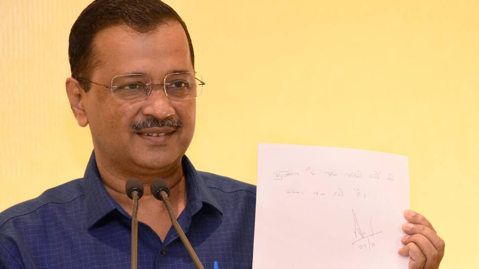 &#039;Gujarat me AAP ki sarkar ban rahi hai&#039;: Arvind Kejriwal gives in writing ahead of Assembly elections