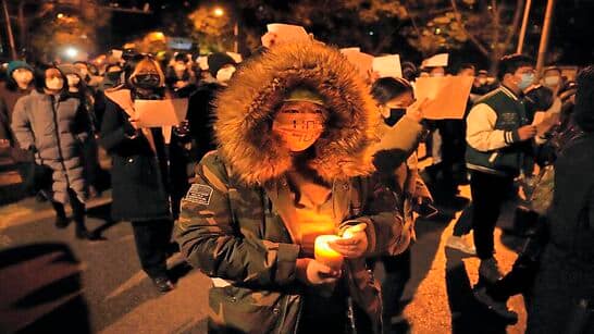 Anti covid protest in Beijing