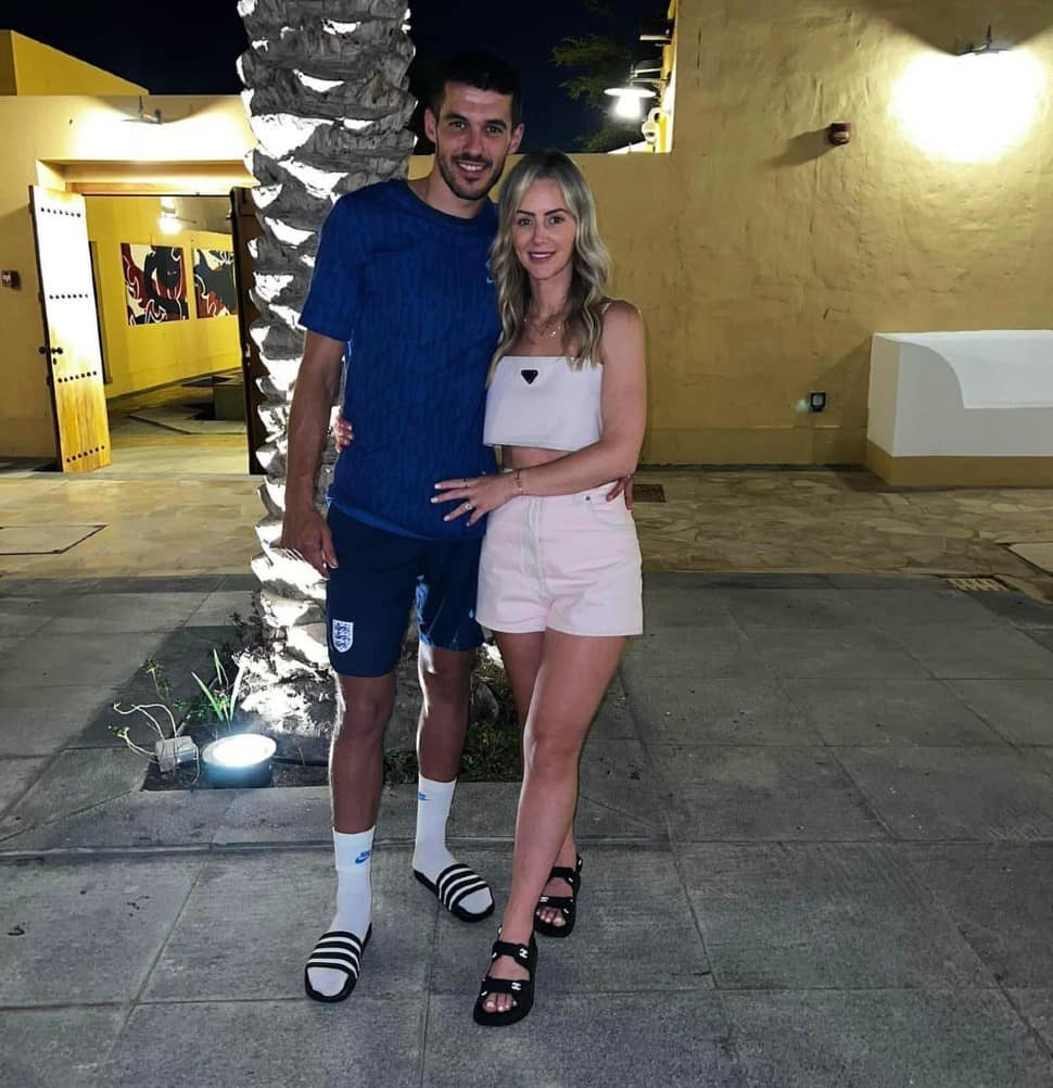 England footballer Conor Coady is married to the beautiful Amie Coady. Conor and Amie started dating since they were still teenagers. The couple dated for a very long time before they decided that it was time to tie the knot. (Source: Twitter)