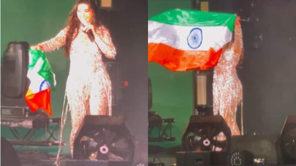 Nora Fatehi TROLLED for waving Indian flag at FIFA fan fest, netizens say, ‘She is holding Tiranga in the wrong way’- Watch 