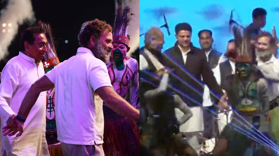 Rahul Gandhi Ashok Gehlot Sachin Pilot Dance Together As Bharat Jodo Yatra Enters Rajasthan 