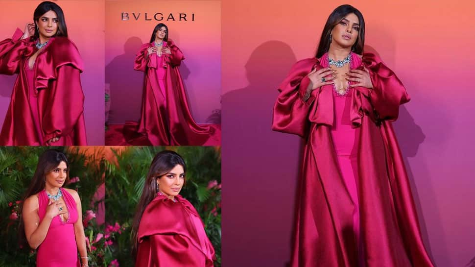 After swimsuit look, Priyanka Chopra sizzles in HOT Pink gown for Bulgari event in Dubai - PICS