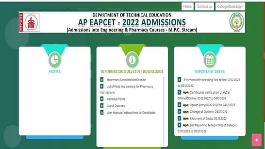 AP EAPCET 2022 Counselling: Seat Allotment result RELEASED at eapcet ...