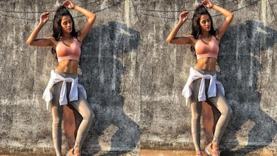 Disha looks absolutely gym-ready in sports bra and leggings