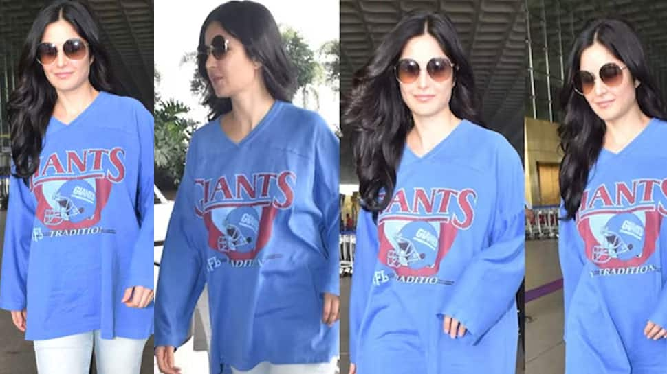 Katrina Kaif wears baggy top and bootcut jeans to airport, fans speculate she is pregnant - Watch