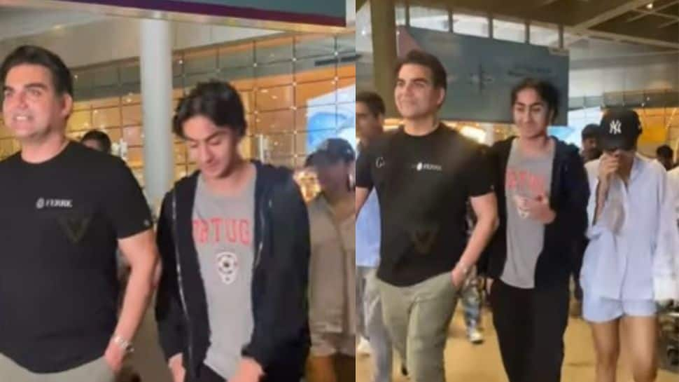 Malaika Arora-Arbaaz Khan share emotional moment as they receive son Arhaan at the airport- Watch 