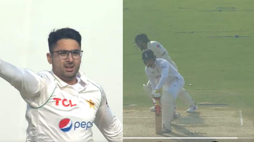 PAK vs ENG 2nd Test: Pakistan&#039;s MYSTERY SPINNER Abrar Ahmed strikes in first over on debut, WATCH here