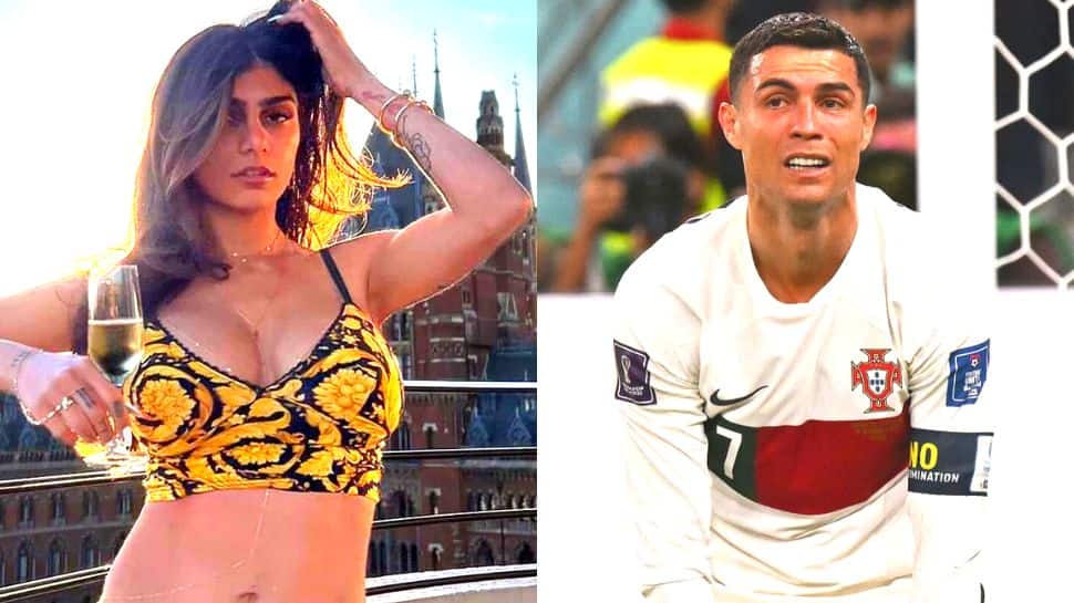 Former Adult film star Mia Khalifa celebrates Cristiano Ronaldo's  Portugal's defeat against Morocco in FIFA World Cup 2022 - Check Reaction |  Football News | Zee News