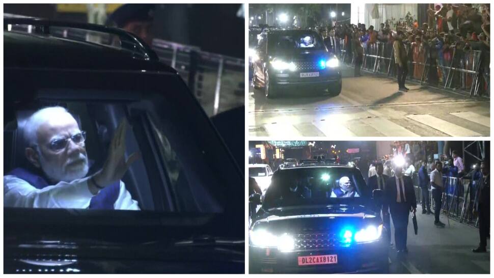 PM Narendra Modi holds late-night road show in Ahmedabad ahead of Bhupendra Patel's oath - WATCH - Vimarsana News