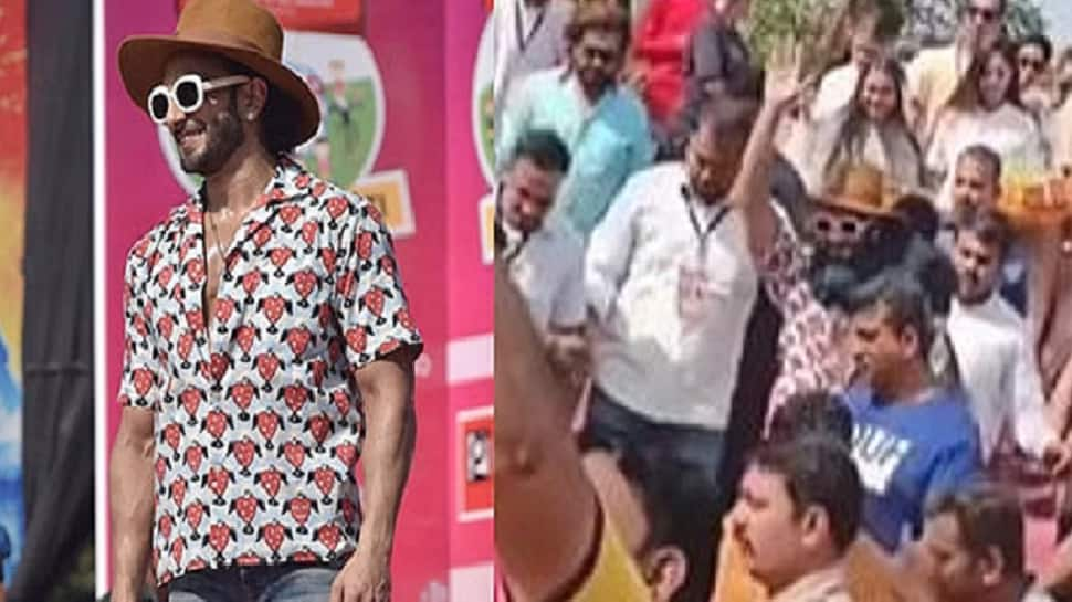 WATCH: Ranveer Singh carries child to protect him from crowd, fans are awestruck!