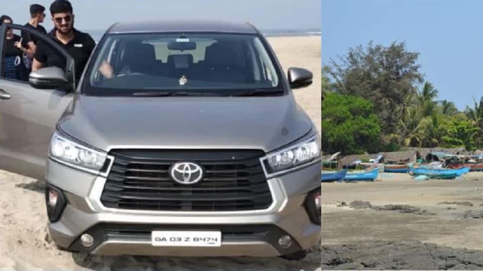Toyota Innova driver caught driving MPV on Goa&#039;s Morjim Beach; pays HEAVY fine of THIS amount!