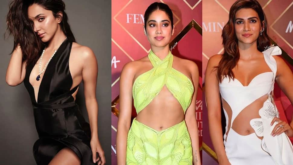 Kiara Advanis sexy black gown to Janhvis neon cross-front dress, most glam  stars at Beauty Awards - In Pics | News | Zee News