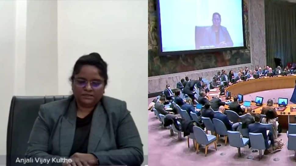 Pak terrorist Kasab did not have &#039;iota of remorse&#039; after 26/11 attacks: Indian nurse Anjali Kulthe at UNSC - Watch