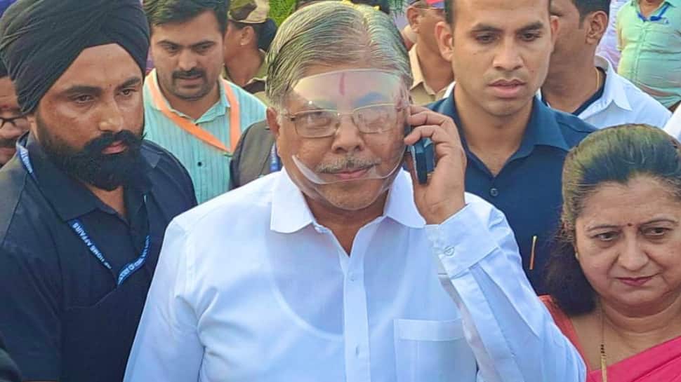 Maharashtra minister Chandrakant Patil attends event wearing face shield amid threats of another ink attack
