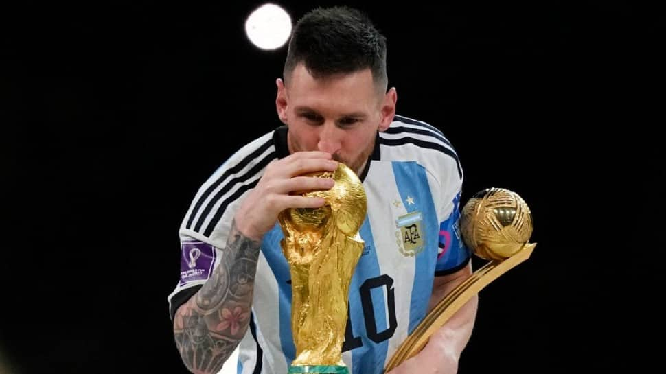 Argentina captain Lionel Messi became the first player to win FIFA World Cup 'Golden Ball' award twice. (Source: Twitter)