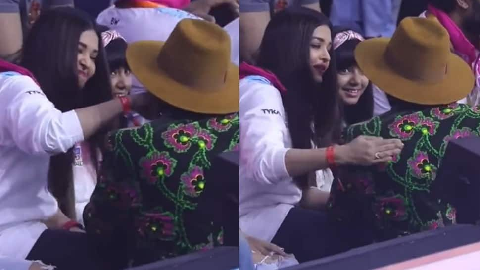 Viral Video: Aishwarya Rai pinches Ranveer Singh&#039;s nose at PKL final- Watch