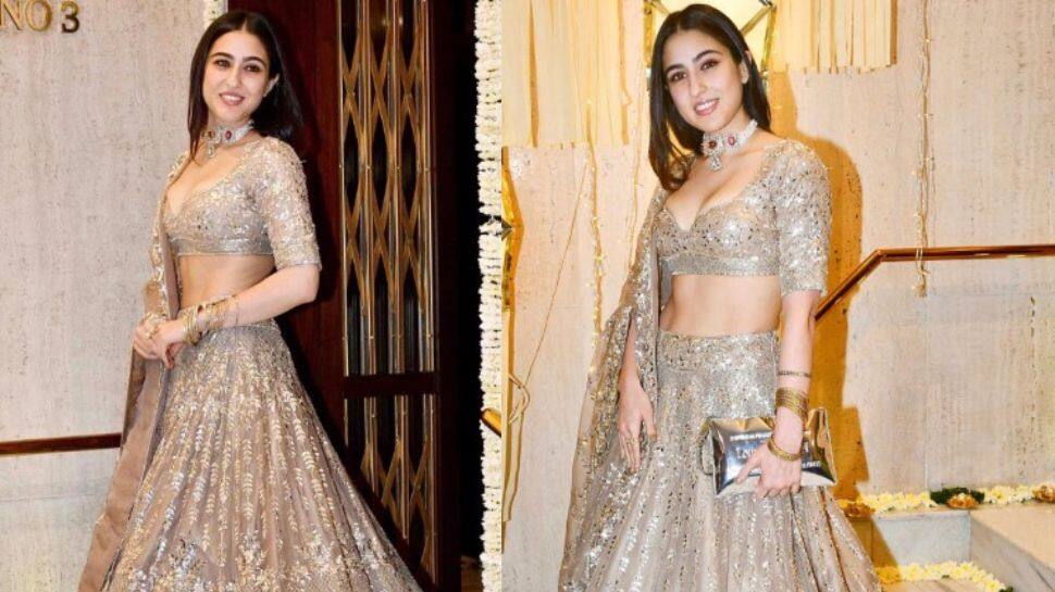 Golden shimmery lehenga