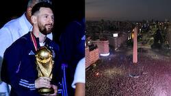 Lionel Messi and World Cup champions Argentina welcome by HUGE crowd 