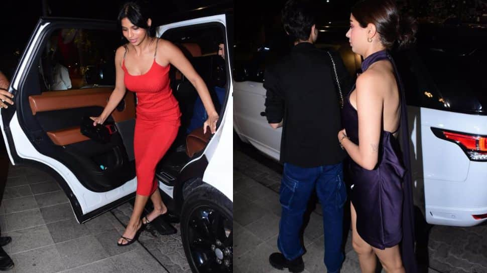 Suhana and Khushi were seen coming at the party