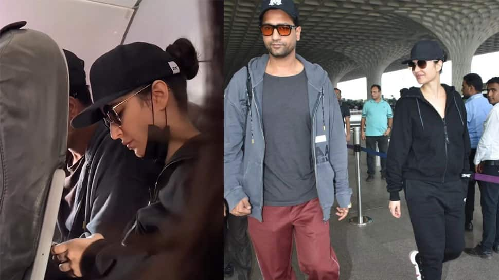 Katrina Kaif- Vicky Kaushal travel in economy class, netizens react to their viral airplane video!