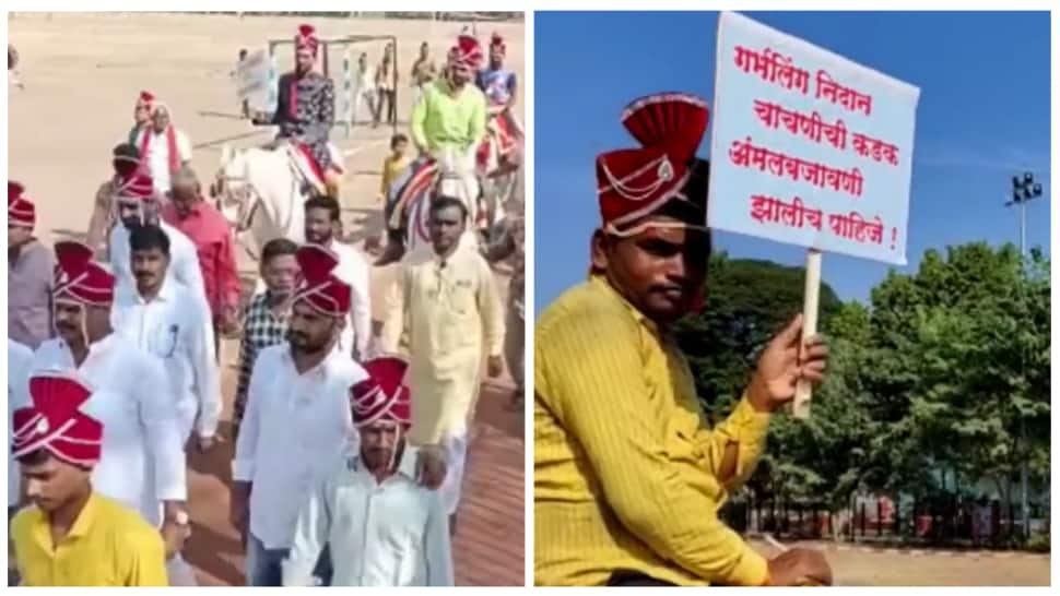 Maharashtra: Solapur men take out march to seek brides, flag skewed male-female ratio- Watch