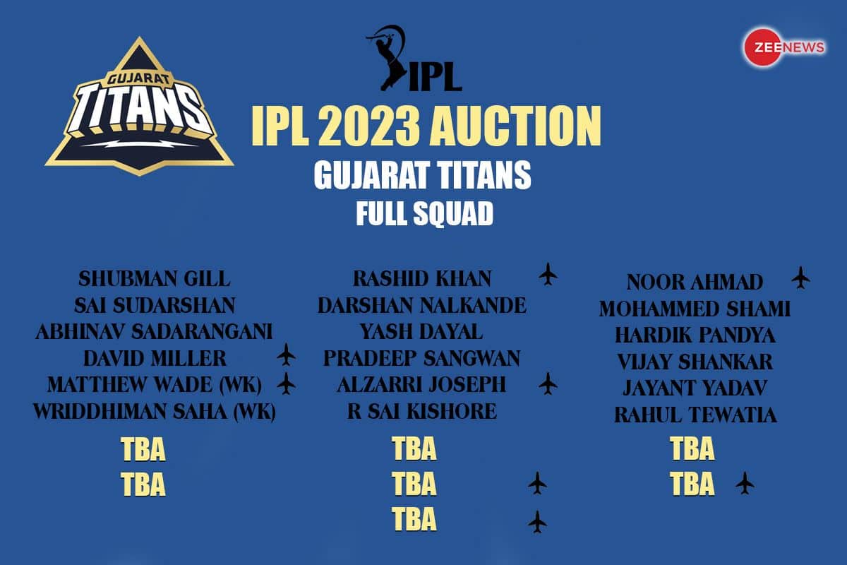 Gujarat Titans GT Full Players List In IPL 2023 Auction Base Price 