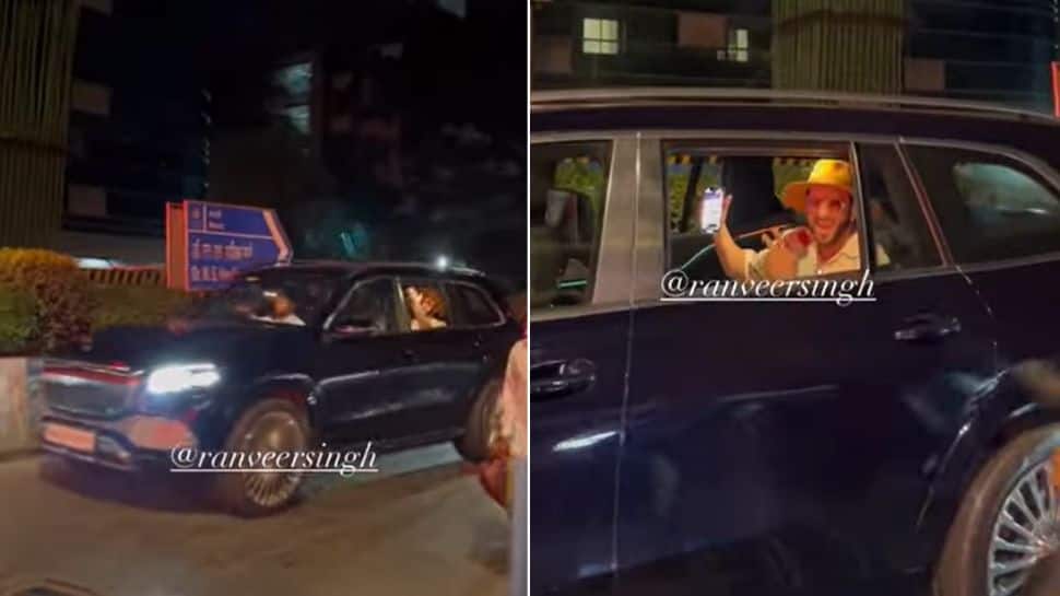 Actor Ranveer Singh spotted dancing in his Mercedes-Maybach GLS600 SUV: Watch Video
