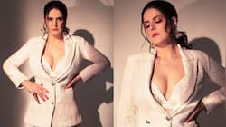 'Veer' actress Zareen Khan looks chic in a shimmery power suit: Pics