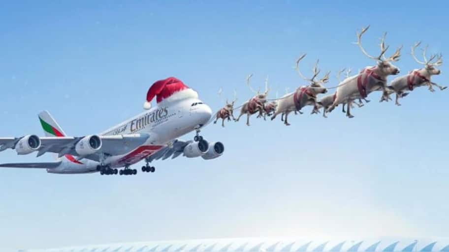 Video of Emirates plane being pulled by Santa's Reindeers on Christmas goes VIRAL: WATCH