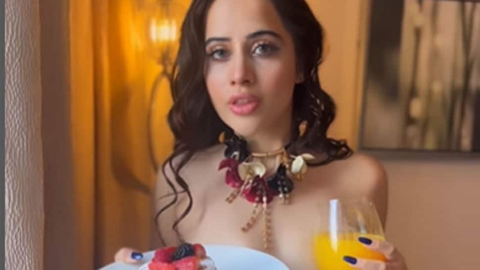 Urfi Javed hides her modesty with breakfast plate and juice glass in new video; &#039;irked&#039; netizens post NASTY comments - Watch