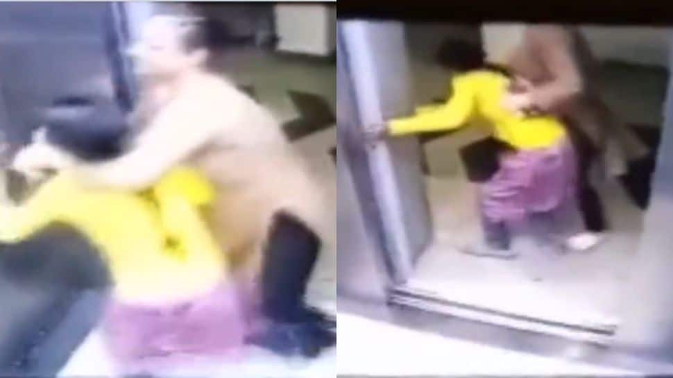 SHOCKING: Noida woman mercilessly drags domestic help by her hair, CCTV footage goes viral, see video
